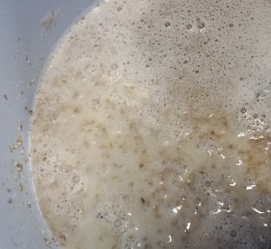 Mash during the acid rest.