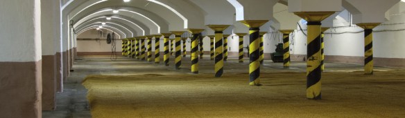 A view inside the traditional floor malting facility at Ferdinand Brewing and Malting. From Weyermann 2009.