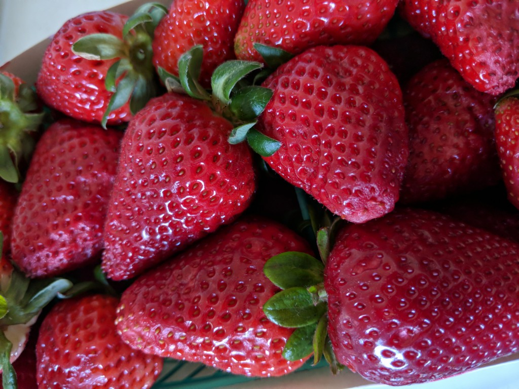 bright red strawberries